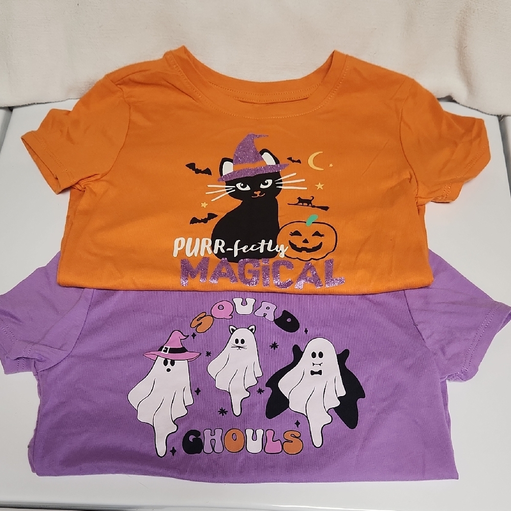 Wonder Nation Orange and Purple Halloween Tees